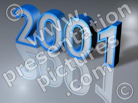 2001 year - powerpoint graphics