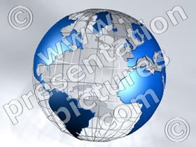 3d globe wireframe - powerpoint graphics