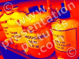 chemical bottles - powerpoint graphics