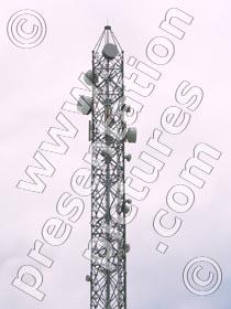 communication tower - powerpoint graphics