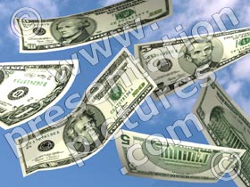 falling money - powerpoint graphics