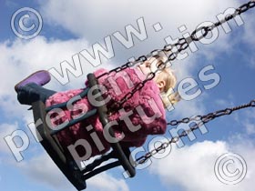 girl on swing - powerpoint graphics
