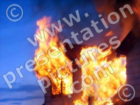 house fire - powerpoint graphics