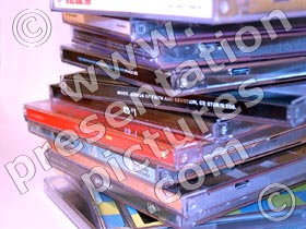 stack of cds - powerpoint graphics