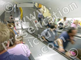 subway escalator - powerpoint graphics
