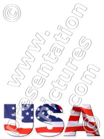 usa letters - powerpoint graphics