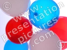 balloons red white blue - powerpoint graphics