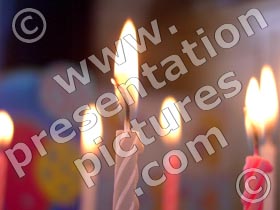 birthday cake candles - powerpoint graphics