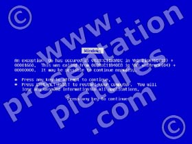 blue screen - powerpoint graphics