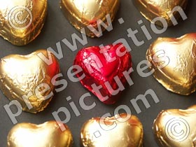 chocolate heart shaped - powerpoint graphics