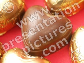 chocolates heart shaped - powerpoint graphics
