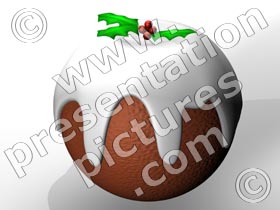 christmas pudding - powerpoint graphics