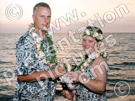 hawaiian beach wedding - powerpoint graphics