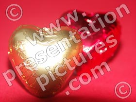 heart shaped chocolates - powerpoint graphics