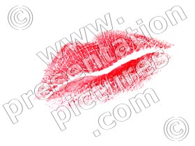 lipstick lip print - powerpoint graphics