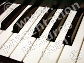 piano keys - powerpoint graphics