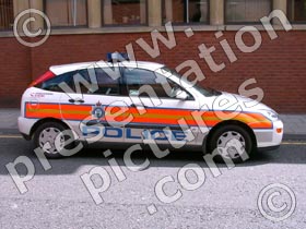 police car uk - powerpoint graphics