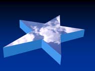 cloud star - powerpoint graphics