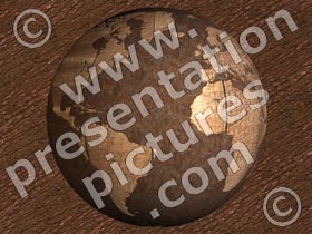 rusty globe - powerpoint graphics