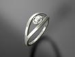 silver diamond ring gray - powerpoint graphics