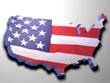 usa map flag - powerpoint graphics